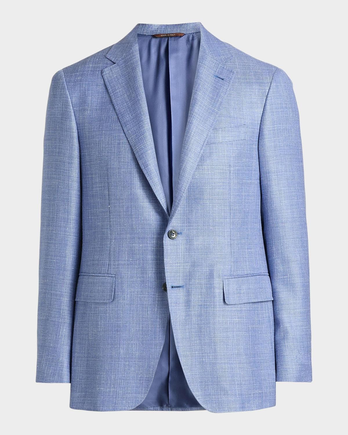 Canali Men's Kei Wool, Silk and Linen Two-Button Blazer · 52 IT (42 US) R