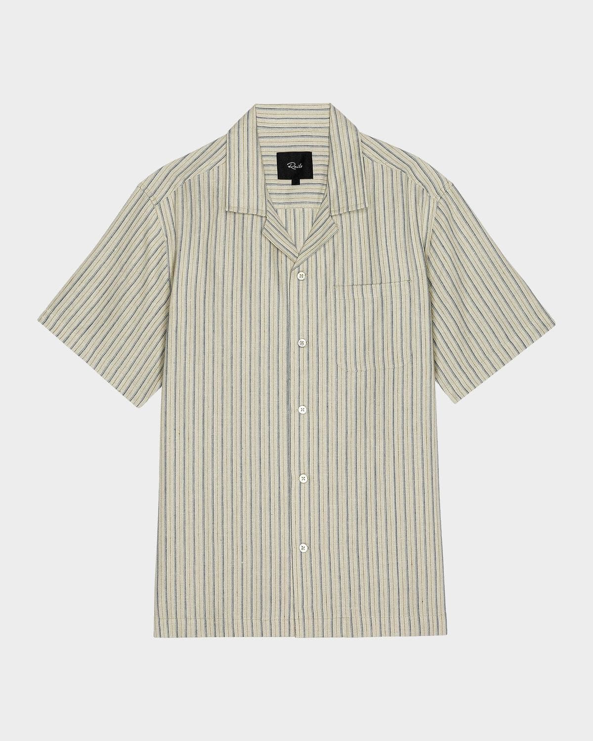 Rails Men's Ely Striped Linen-Cotton Camp Shirt
