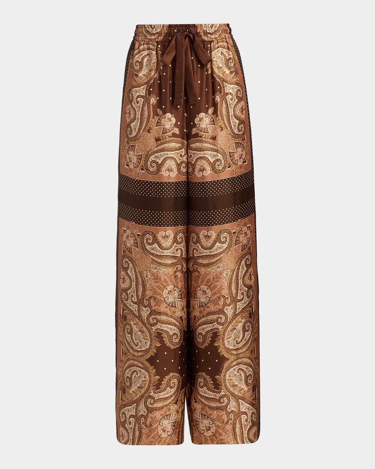 Zimmermann Luna Printed Silk Track Pants