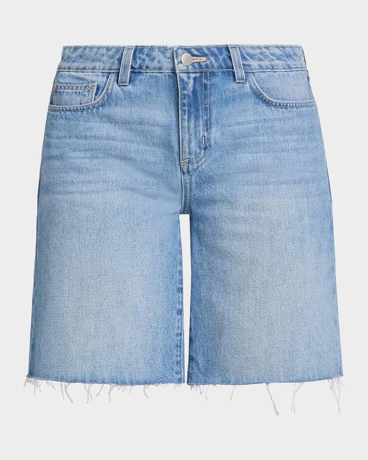 L 'AGENCE River Denim Bermuda Shorts