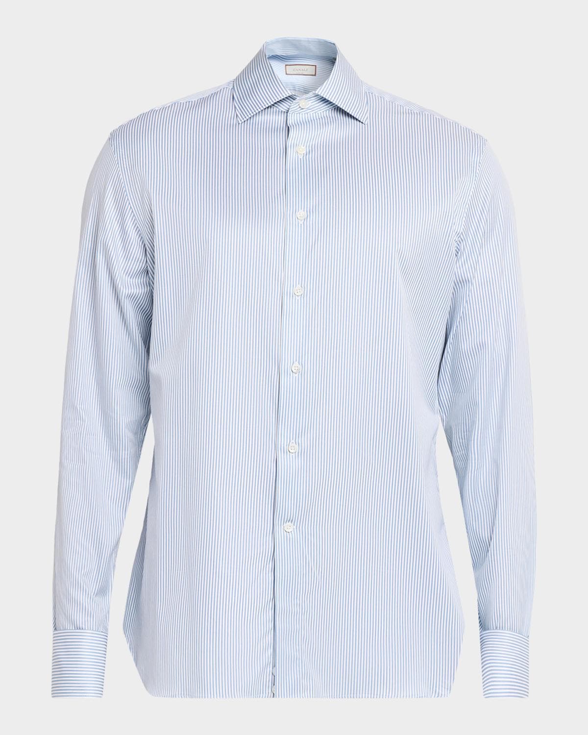 Canali Men's Pinstripe Cotton Dress Shirt