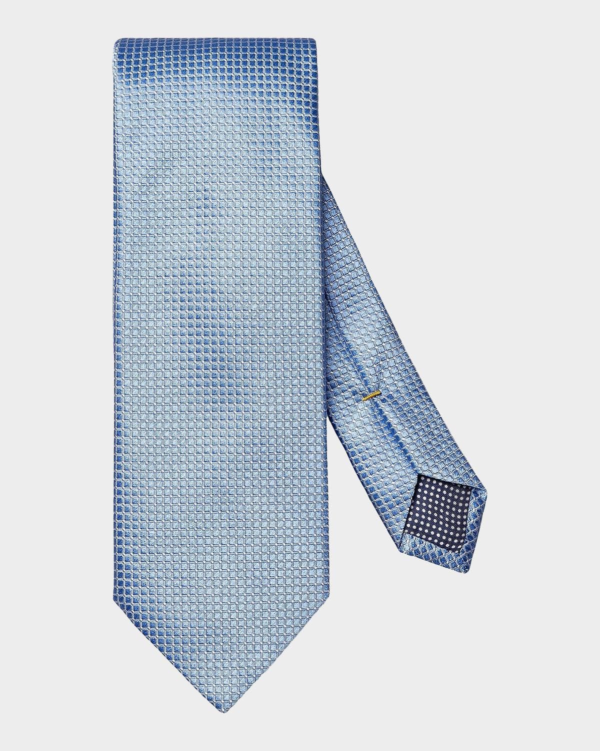 Eton Men's Geometric Silk Satin Tie