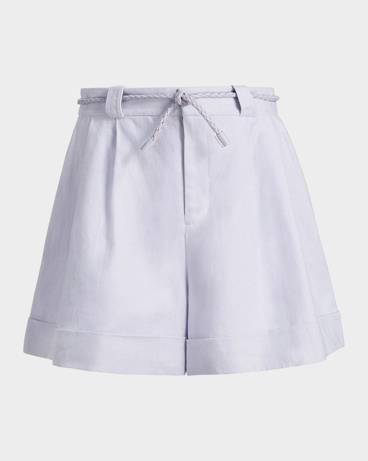 Zimmermann Luna Linen High-Rise Shorts