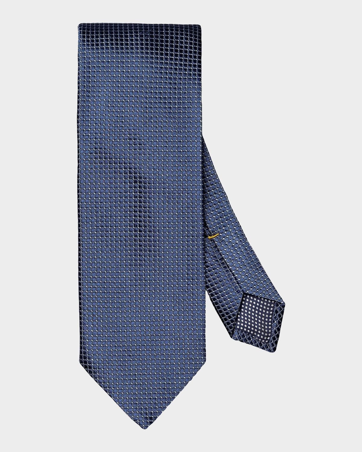 Eton Men's Geometric Satin Silk Tie