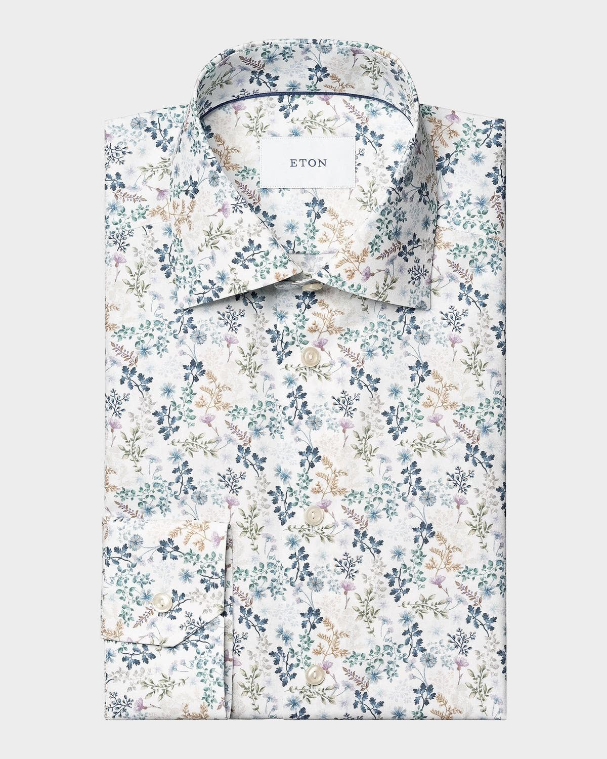 Eton Men's Floral Slim-Fit Cotton Twill Shirt