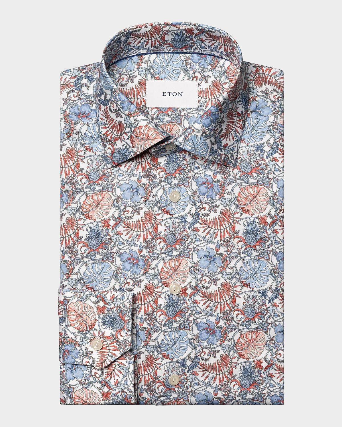 Eton Men's Slim-Fit Floral Twill Shirt