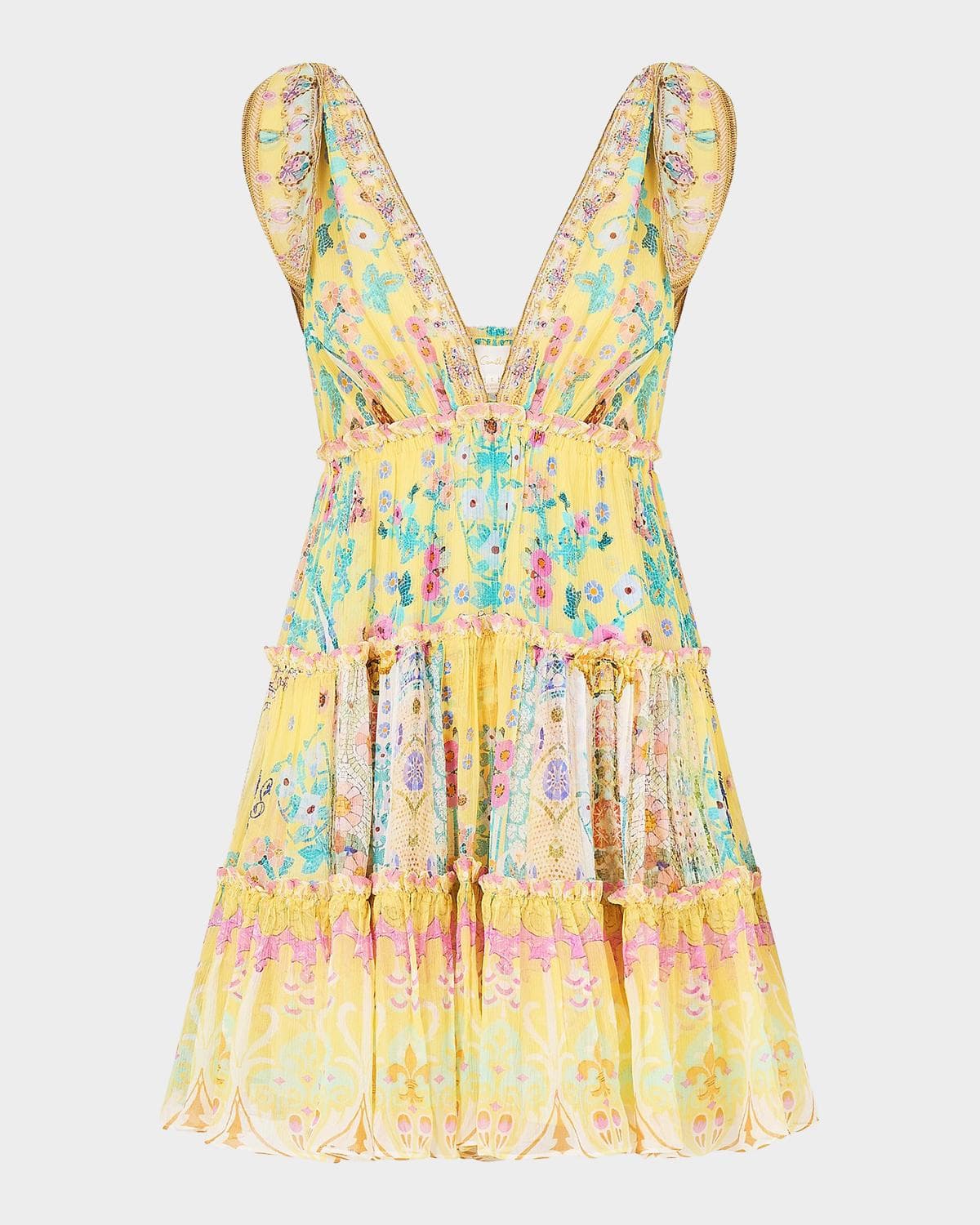 Camilla Barcelona Bebe Printed Tiered Mini Dress