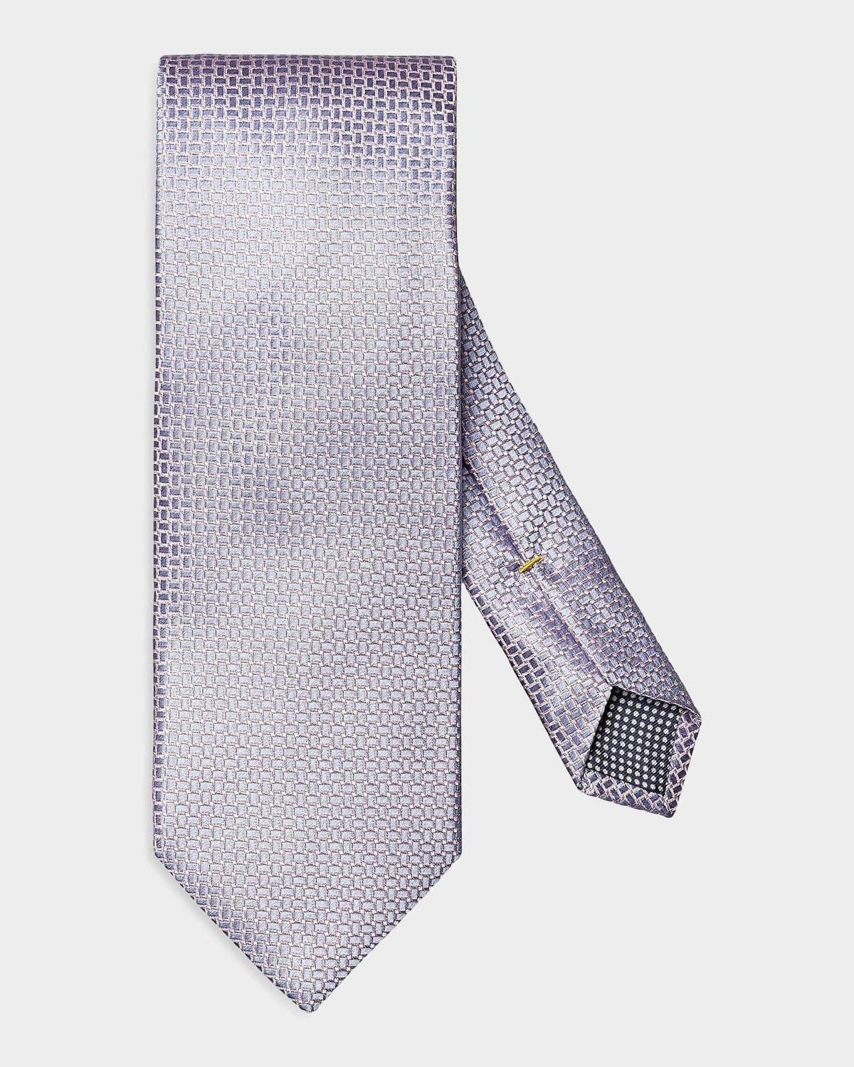 Eton Men's Basketweave Jacquard Silk Tie