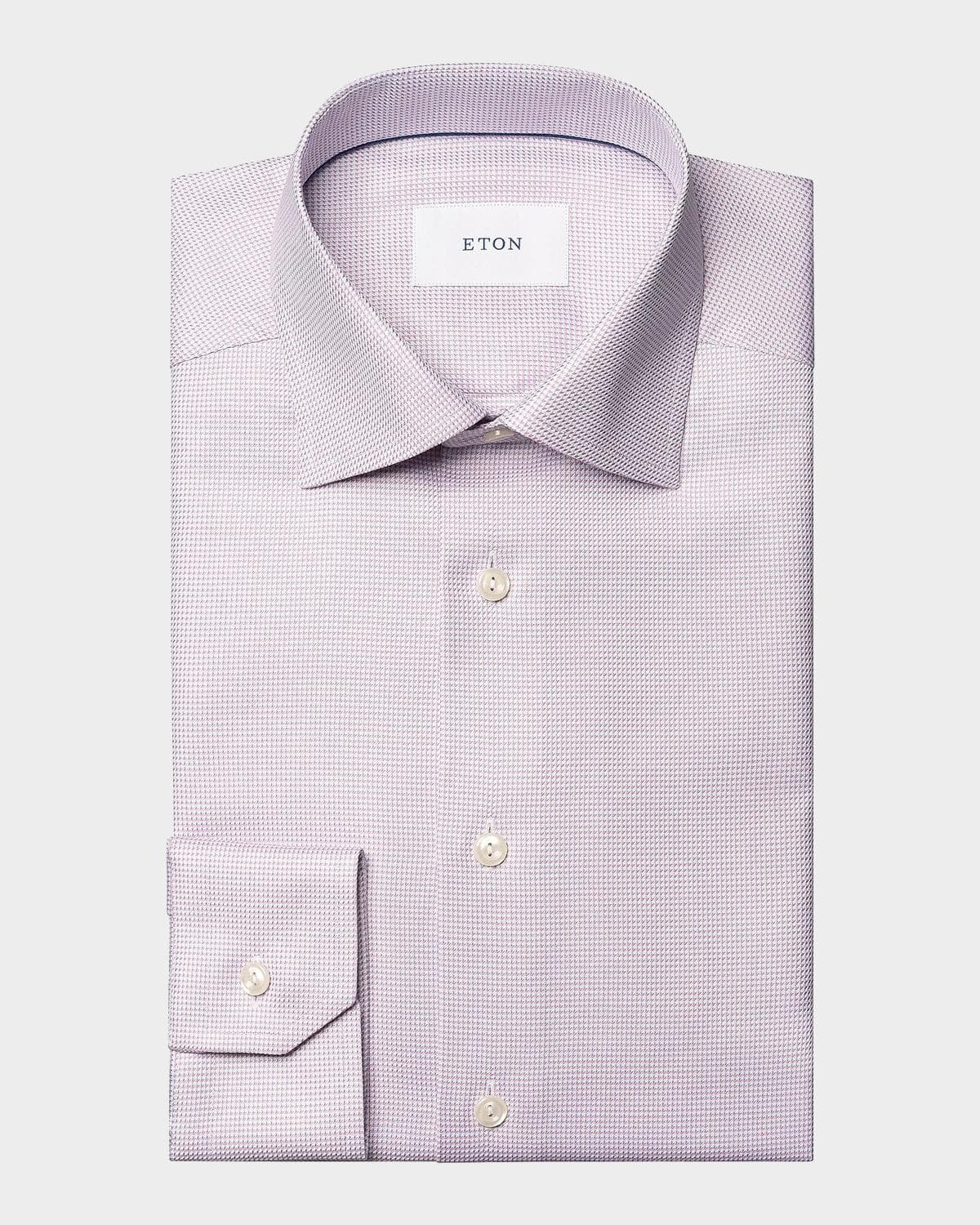 Eton Men's Slim-Fit Semi Solid Twill Shirt