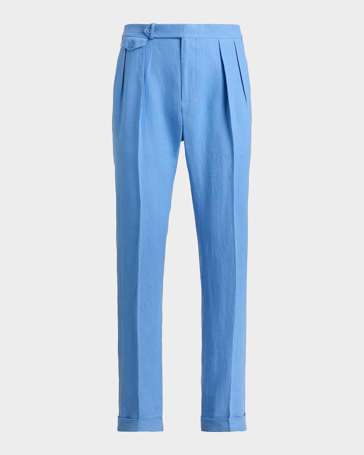 Polo Ralph Lauren Men's Pleated Linen Straight-Leg Trousers