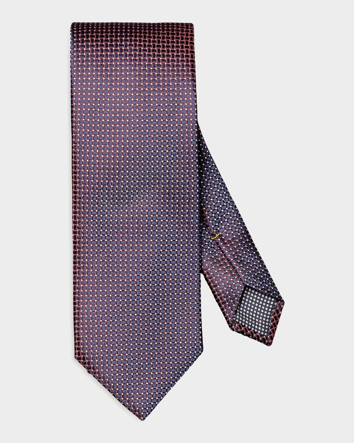 Eton Men's Basketweave Jacquard Silk Tie