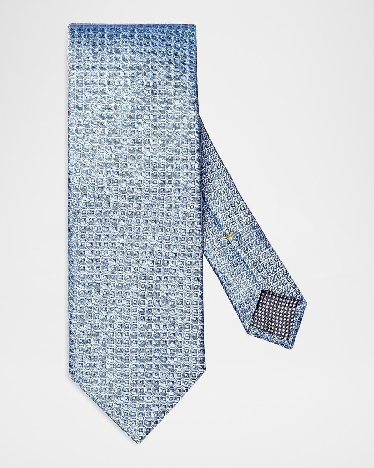 Eton Men's Geometric Jacquard Silk Tie