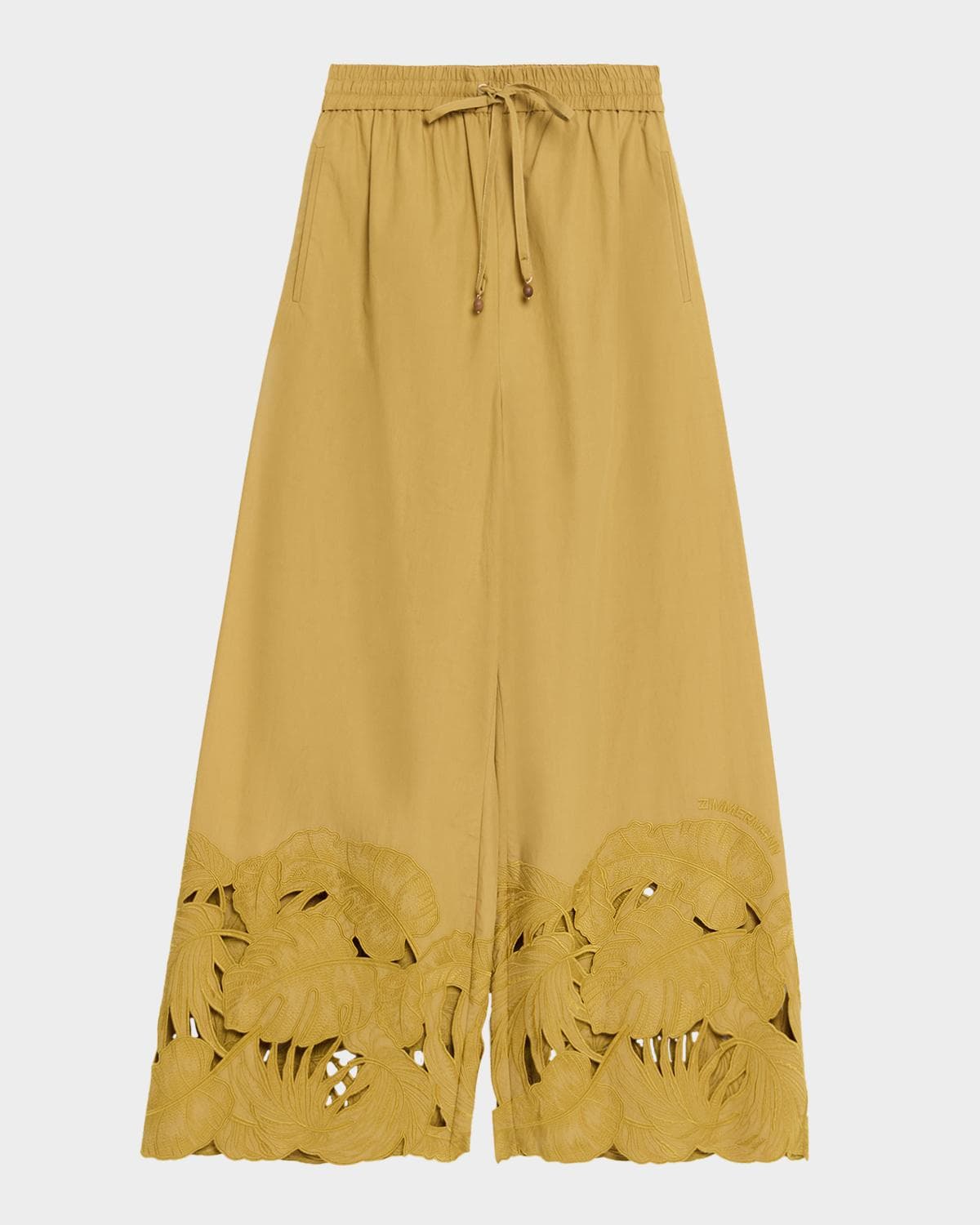 Zimmermann Mahon Embroidered Cotton Pants