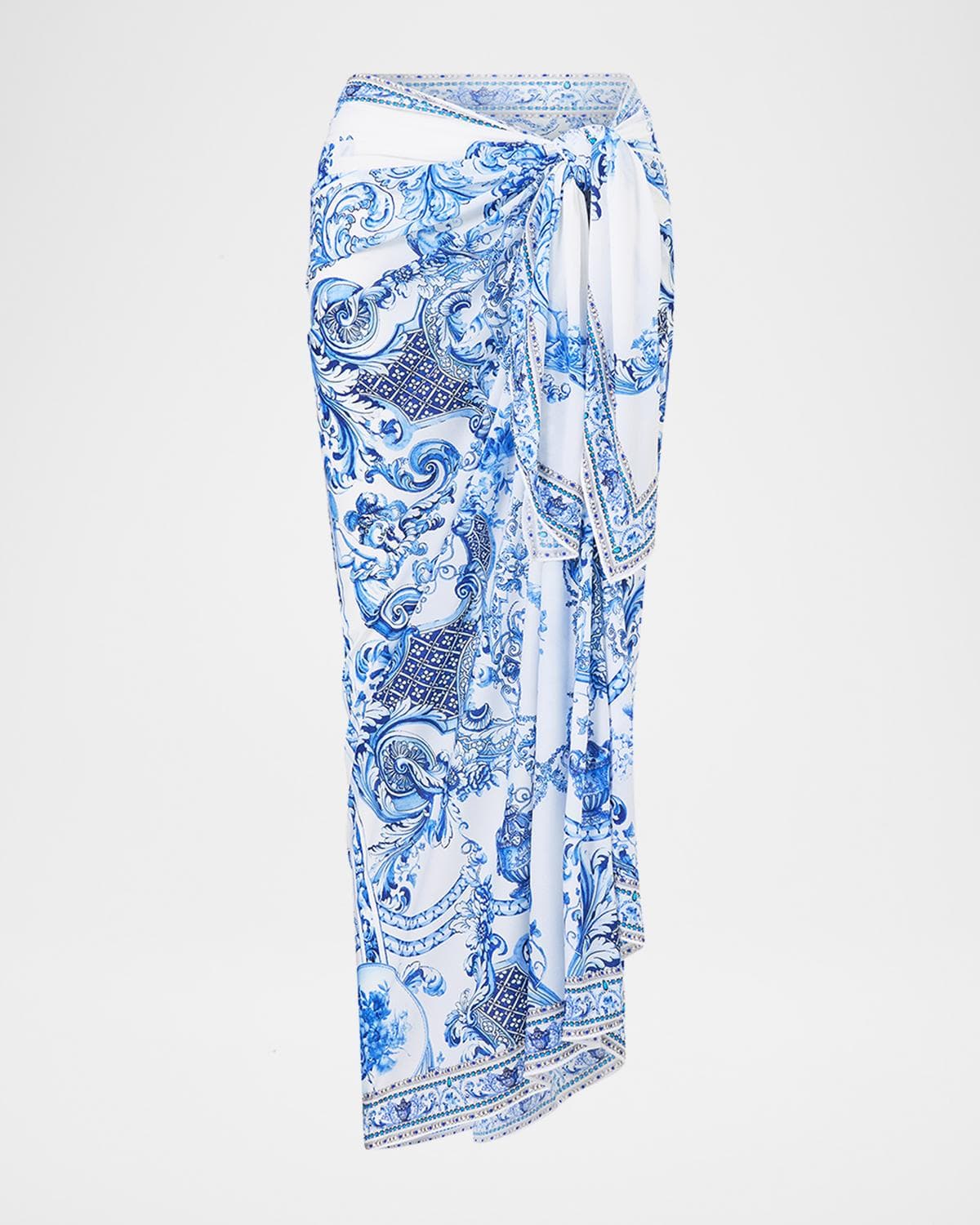 Camilla Ceramic Panoramic Multiwear Long Sarong Coverup