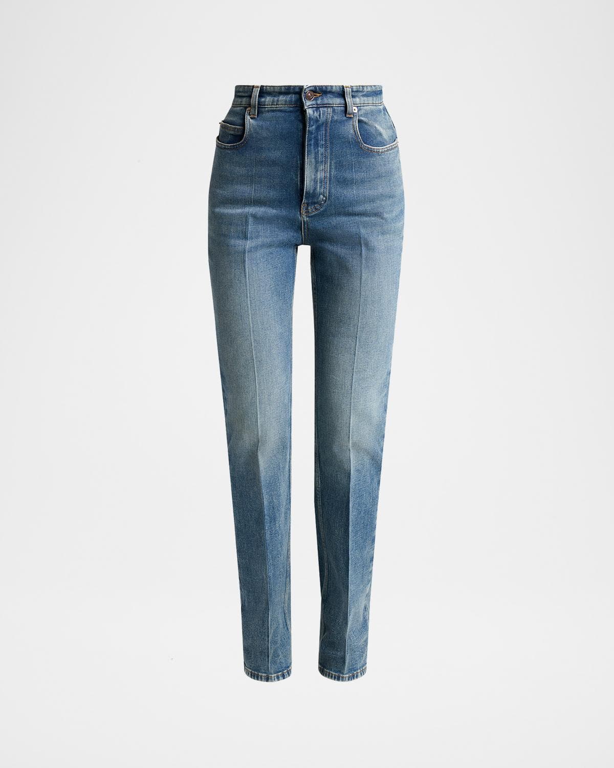 Balenciaga High-Rise Slim-Leg Jeans