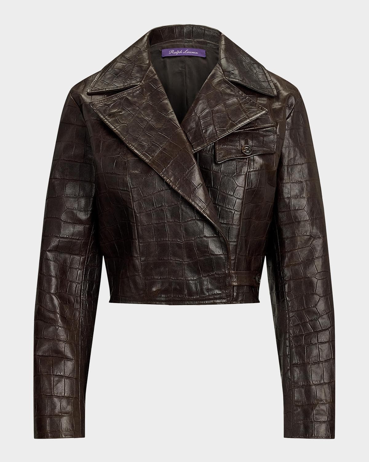 Ralph Lauren Collection Jaxson Printed Lambskin Moto Jacket