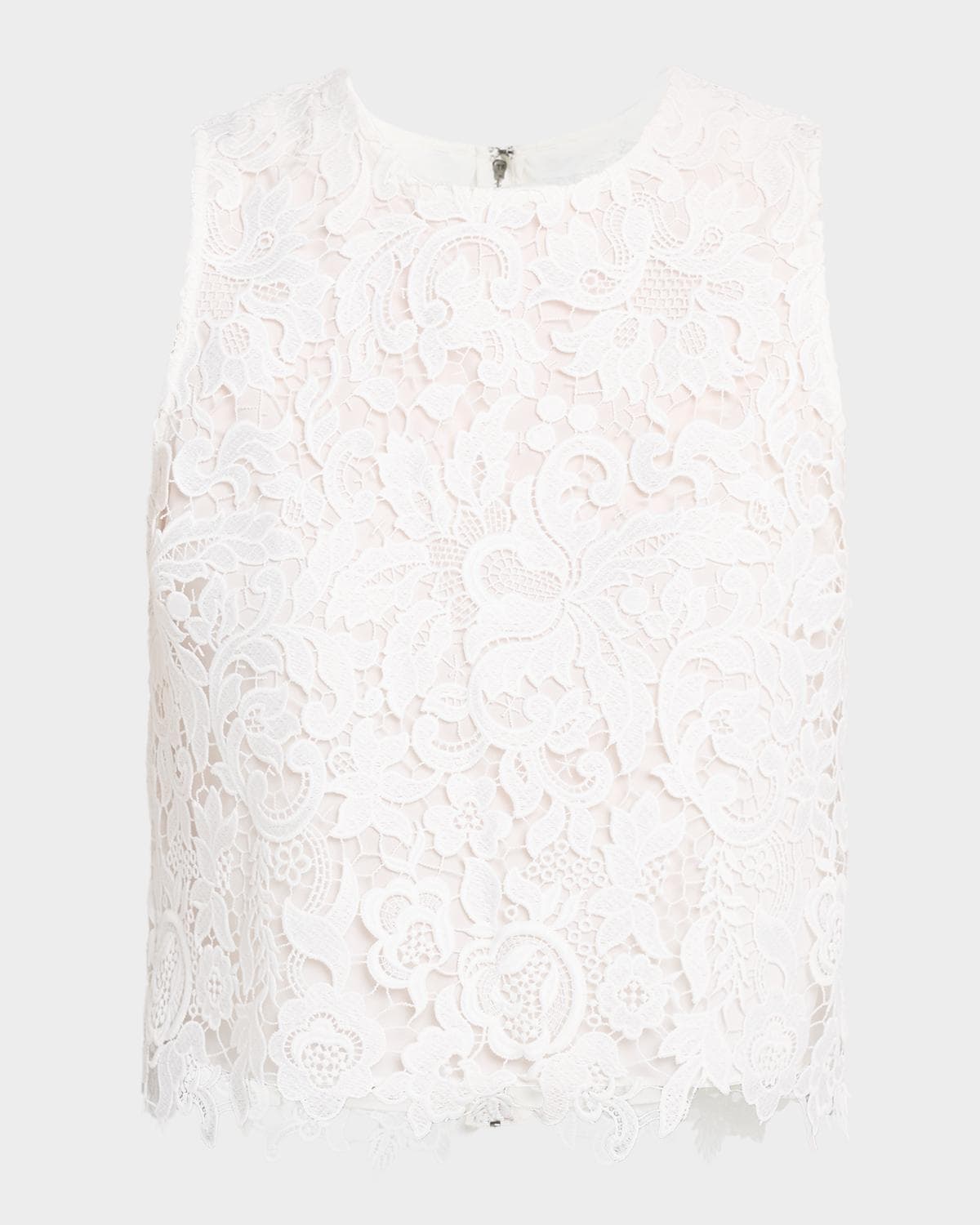 ALICE + OLIVIA Amal Lace Tank Top