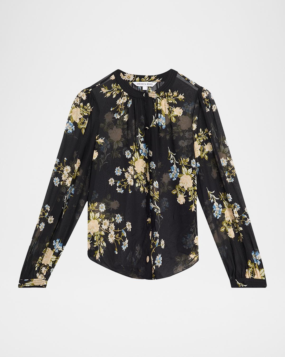 Veronica Beard Ashlynn Floral Silk Blouse