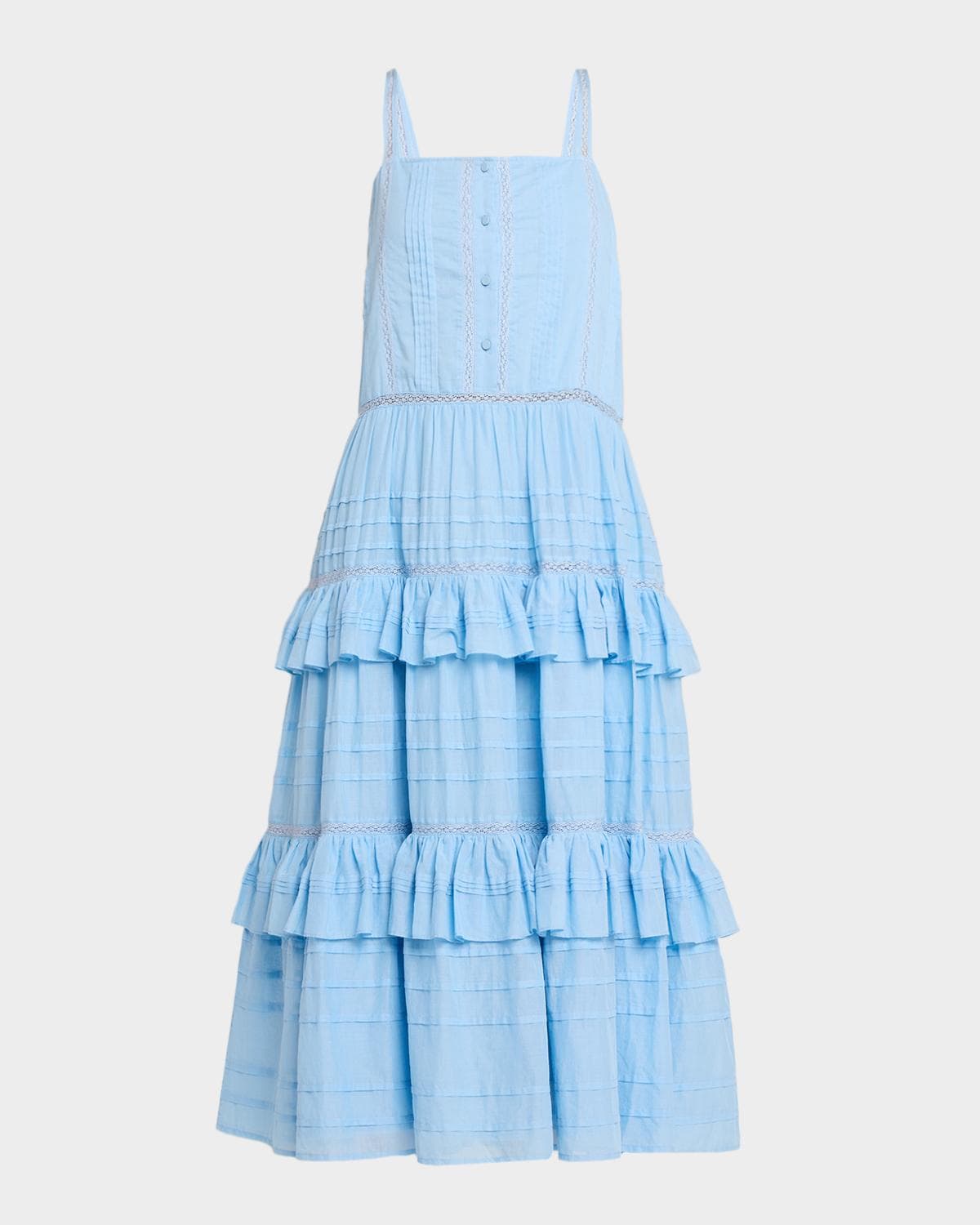 Ramy Brook Daria Embroidered Voile Midi Dress