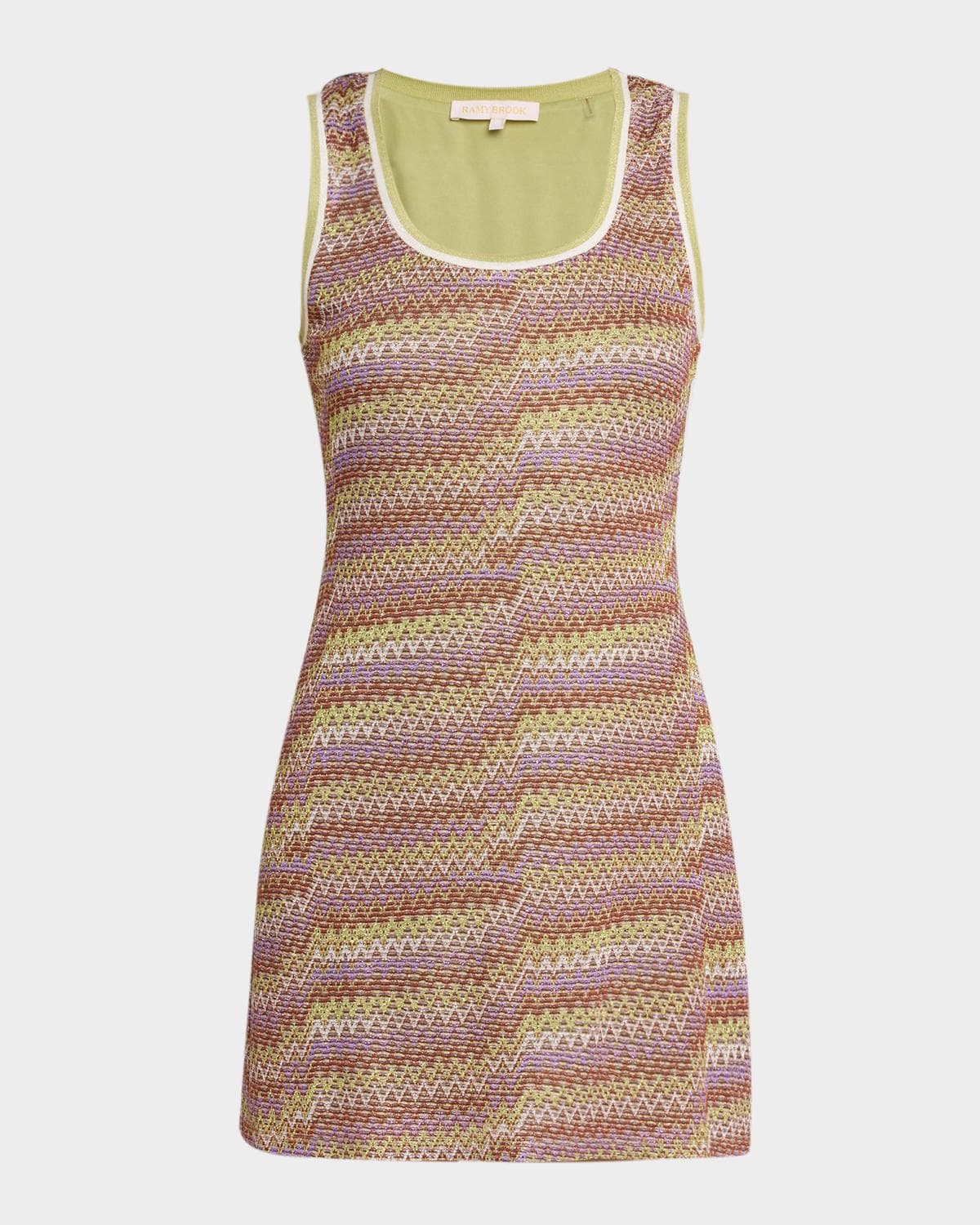 Ramy Brook Liora Metallic Weave Minidress