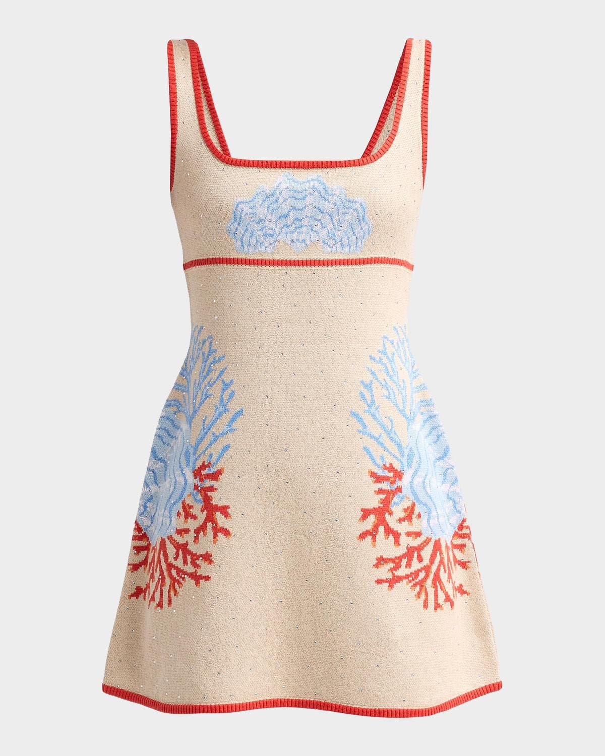 Retrofête Valcra Oceanic-Print Cotton-Blend Mini Dress