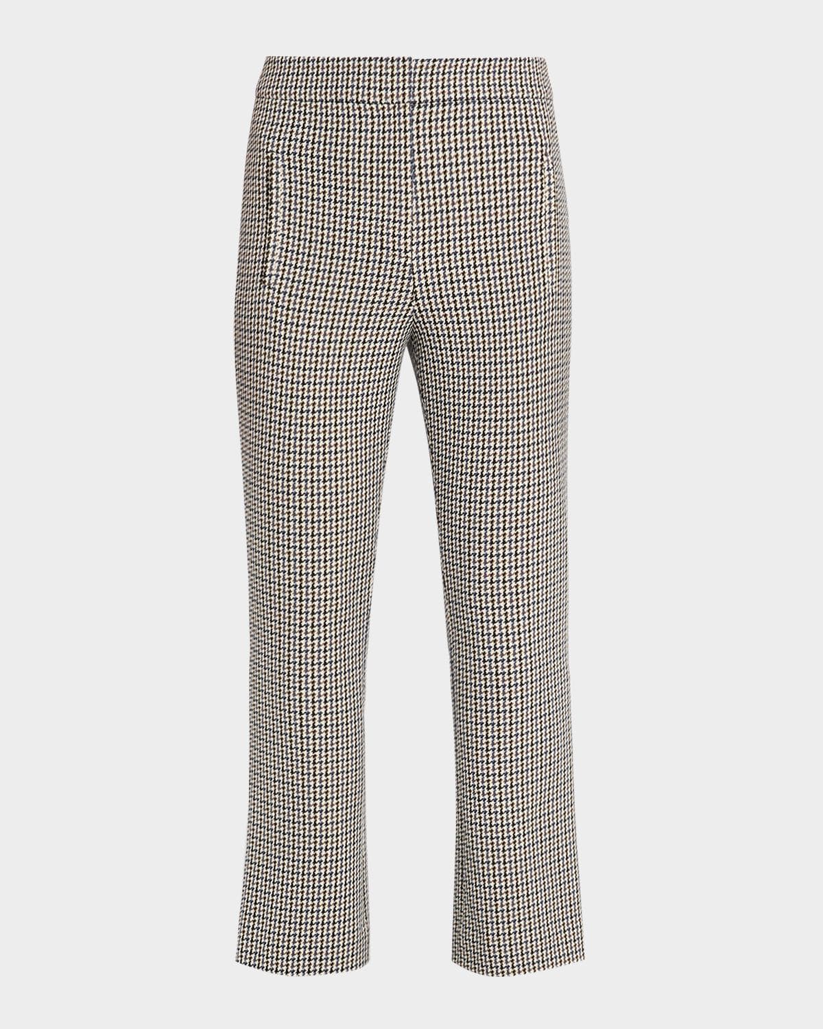Veronica Beard Arte Check Plaid Kick-Flare Pants