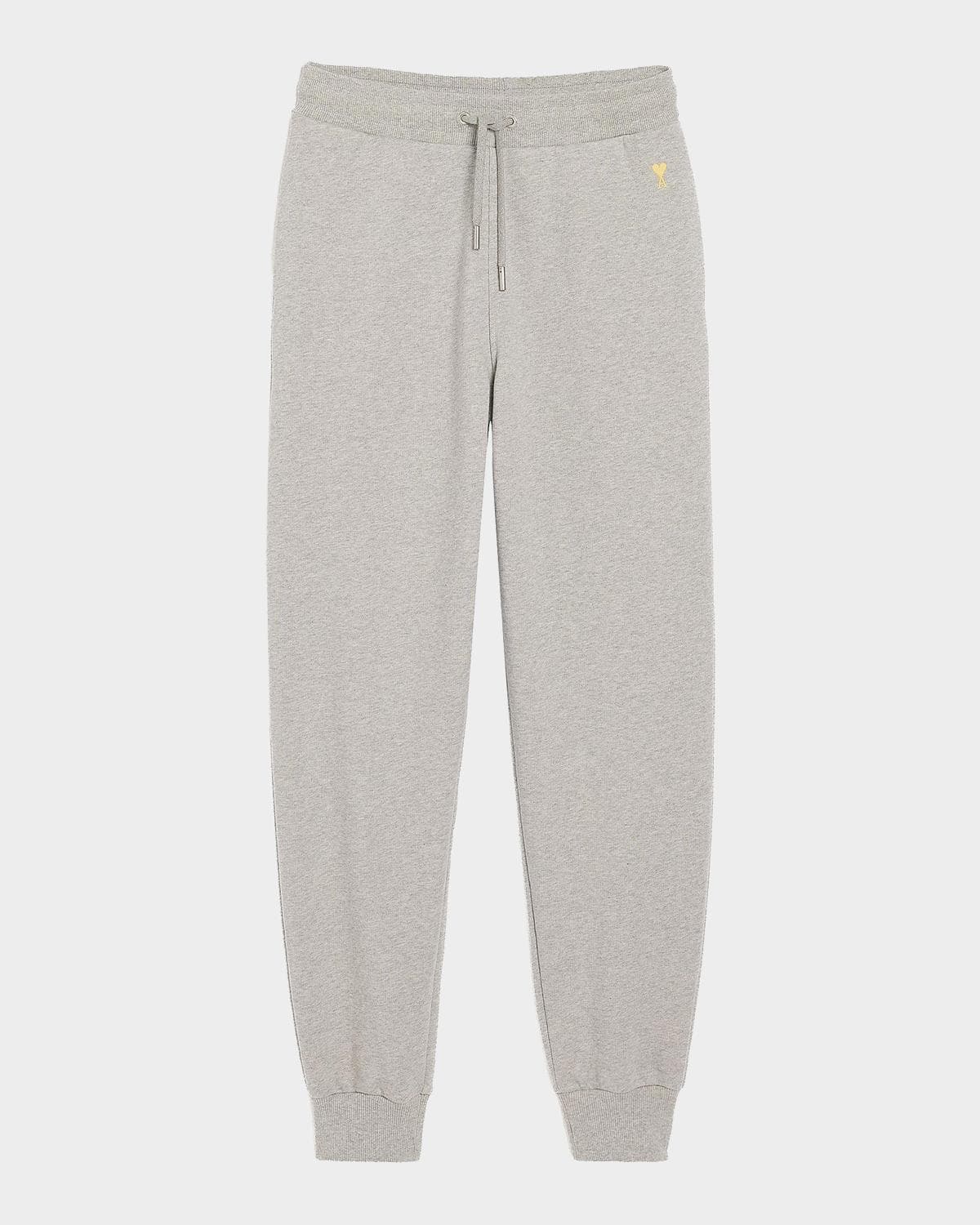 Ami Paris Men's Cotton Micro-Ami de Coeur Joggers