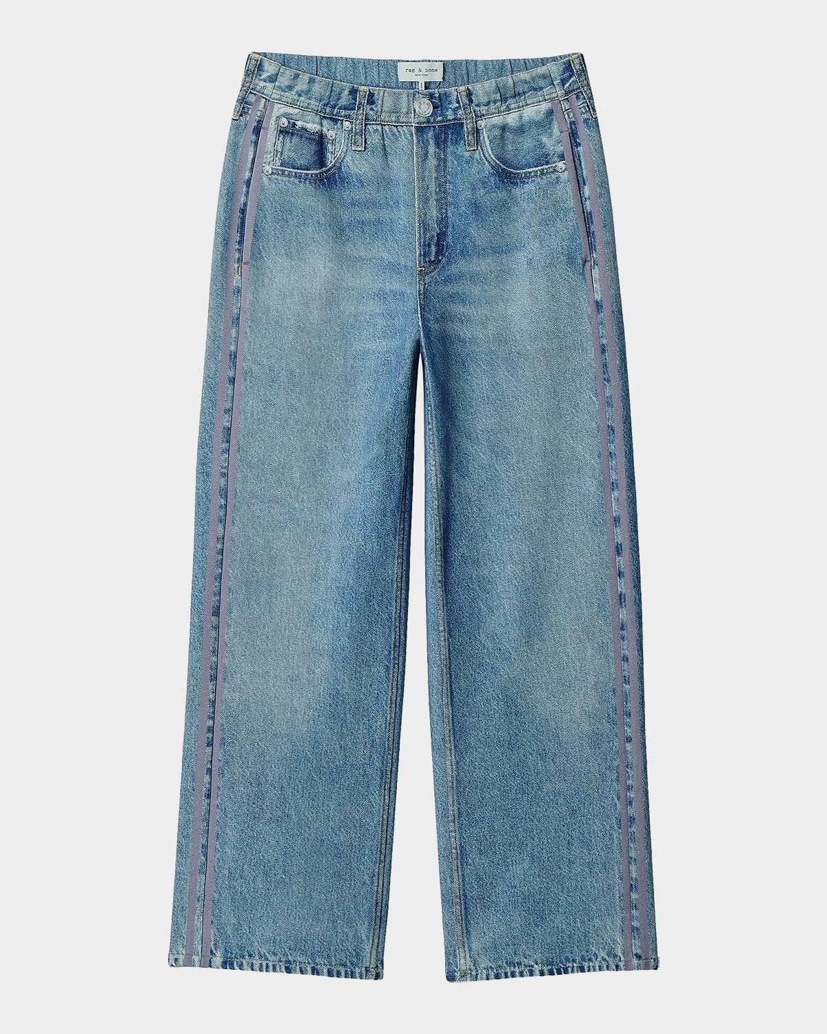rag & bone Miramar Wide-Leg Ankle-Length Track Pants