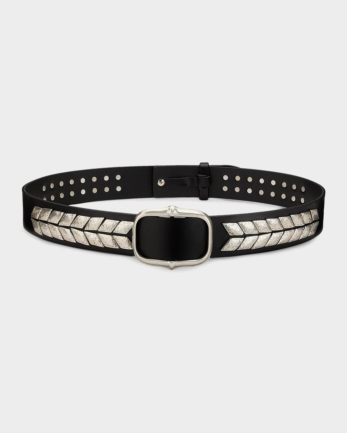 Isabel Marant Belja Metal-Embellished Leather Belt