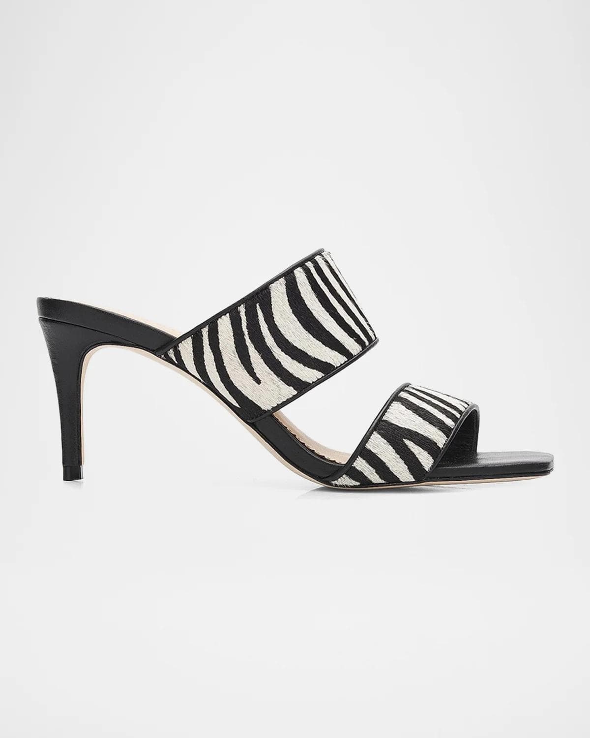 Cinq à Sept 70mm Sutton Zebra Calf Hair Sandals