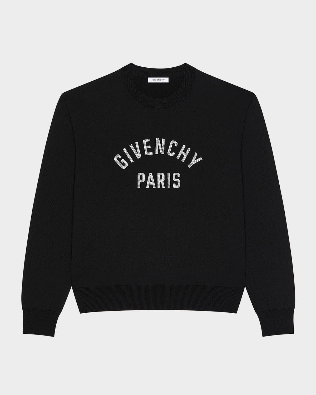 Givenchy Men's Embroidered Logo Cotton Crewneck Sweater
