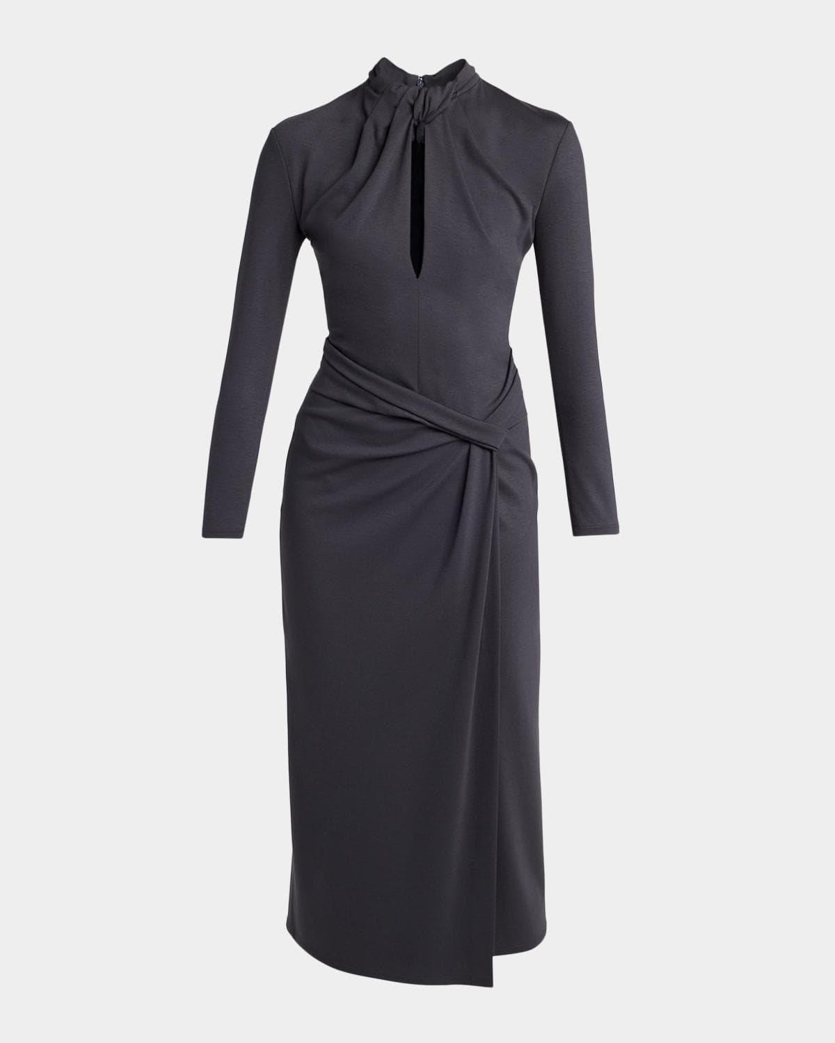Giorgio Armani Keyhole-Cutout Twisted Midi Dress