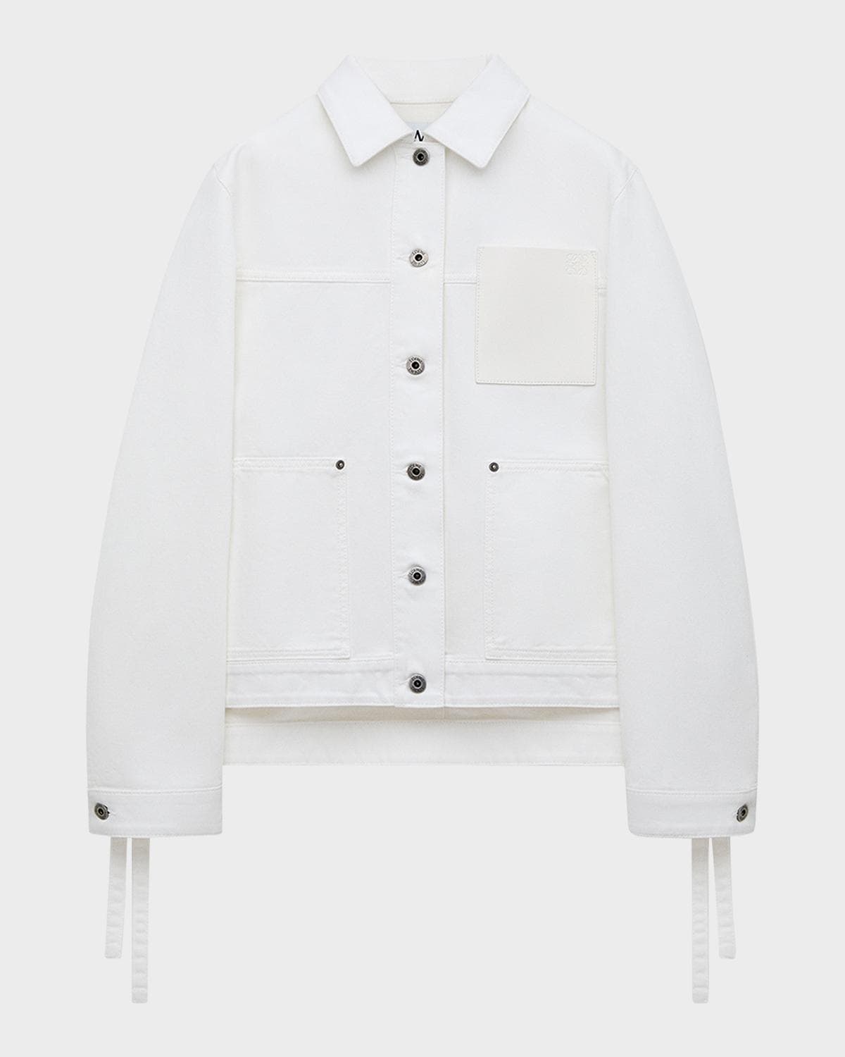 LOEWE x Paula's Ibiza Leather-Pocket Denim Workwear Jacket