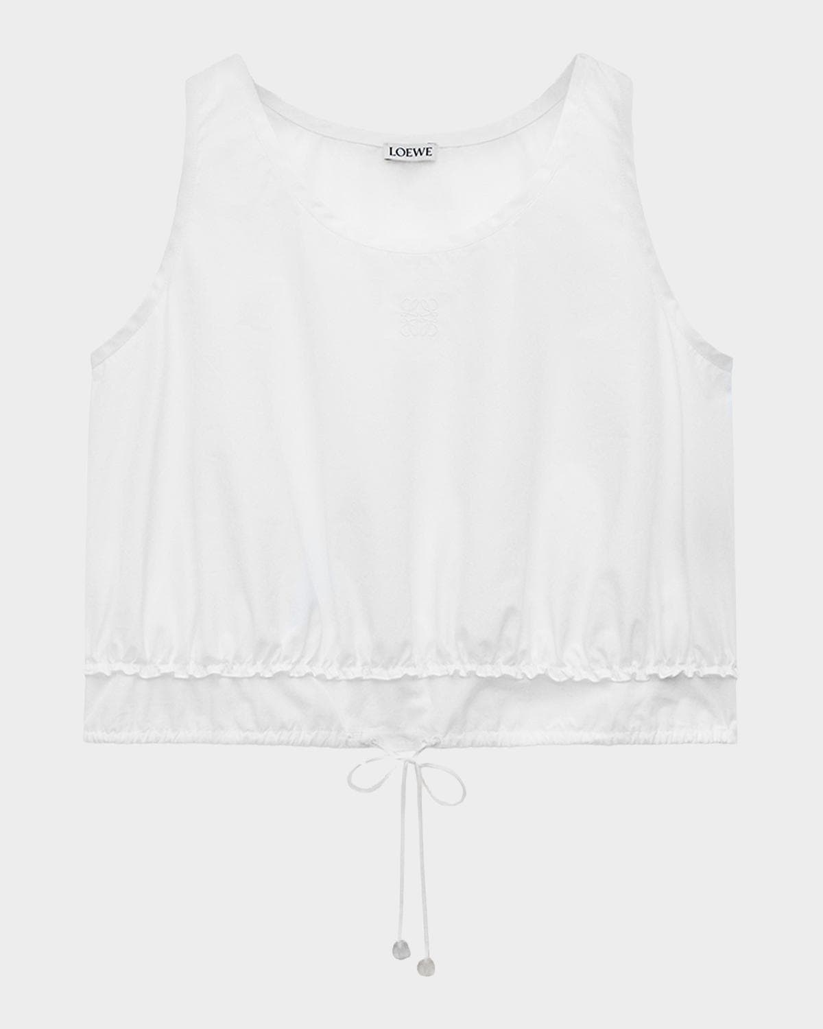 LOEWE x Paula's Ibiza Cropped Drawstring Top