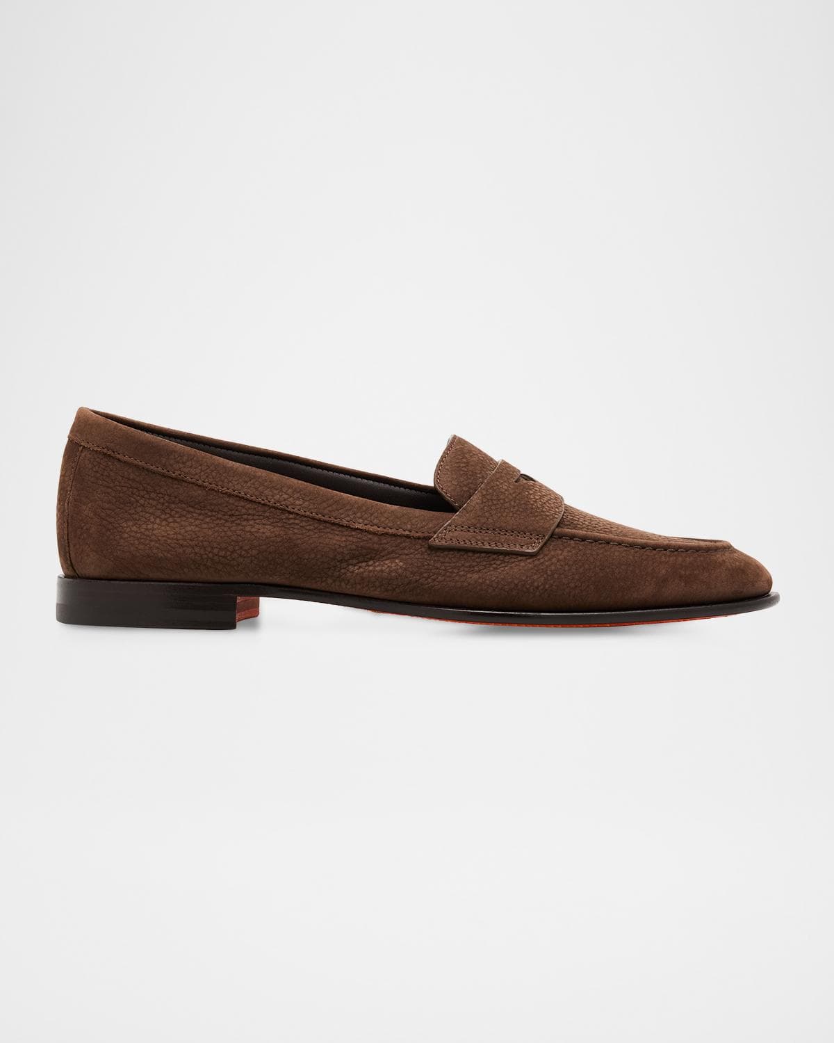 Santoni Suede Penny Loafers