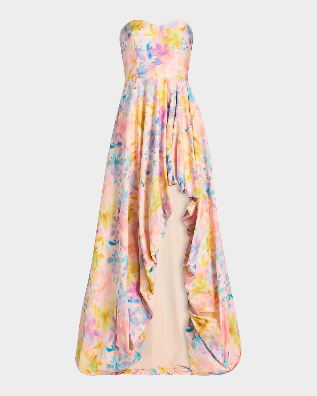 As It May Ava Floral Faille High-Low Gown
