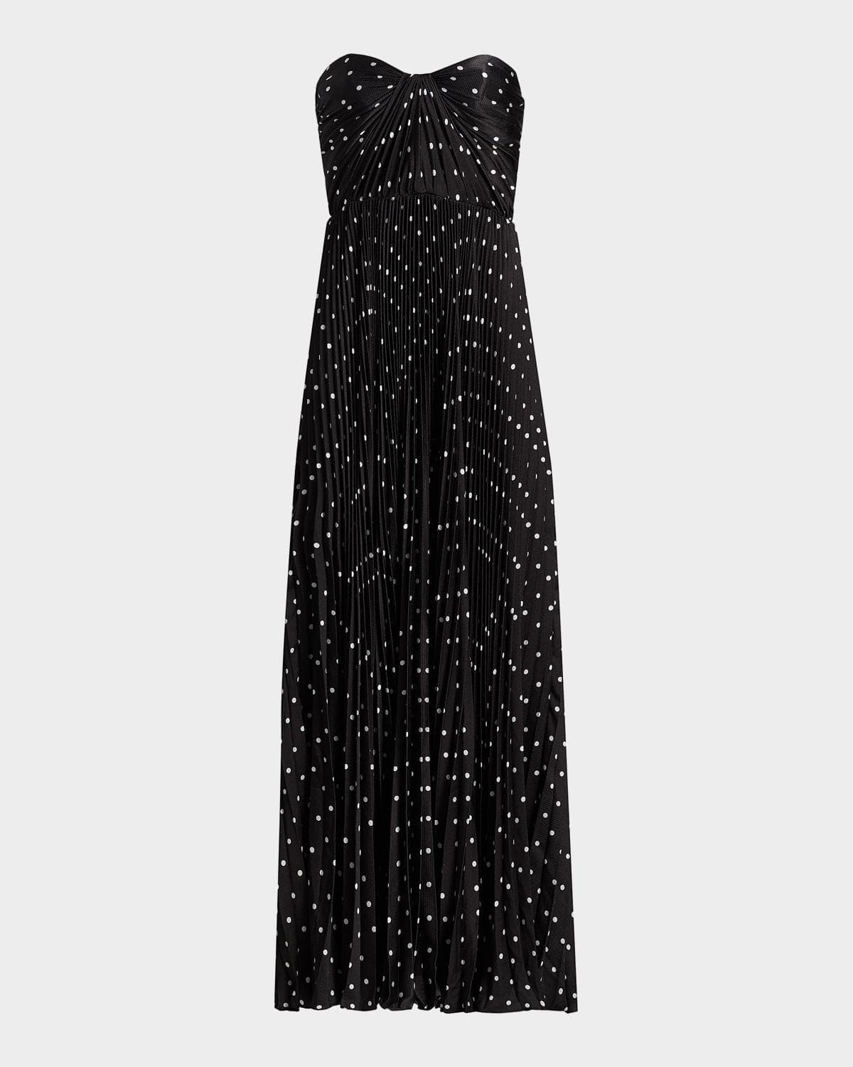 As It May Margot Satin Polka Dot Strapless Gown