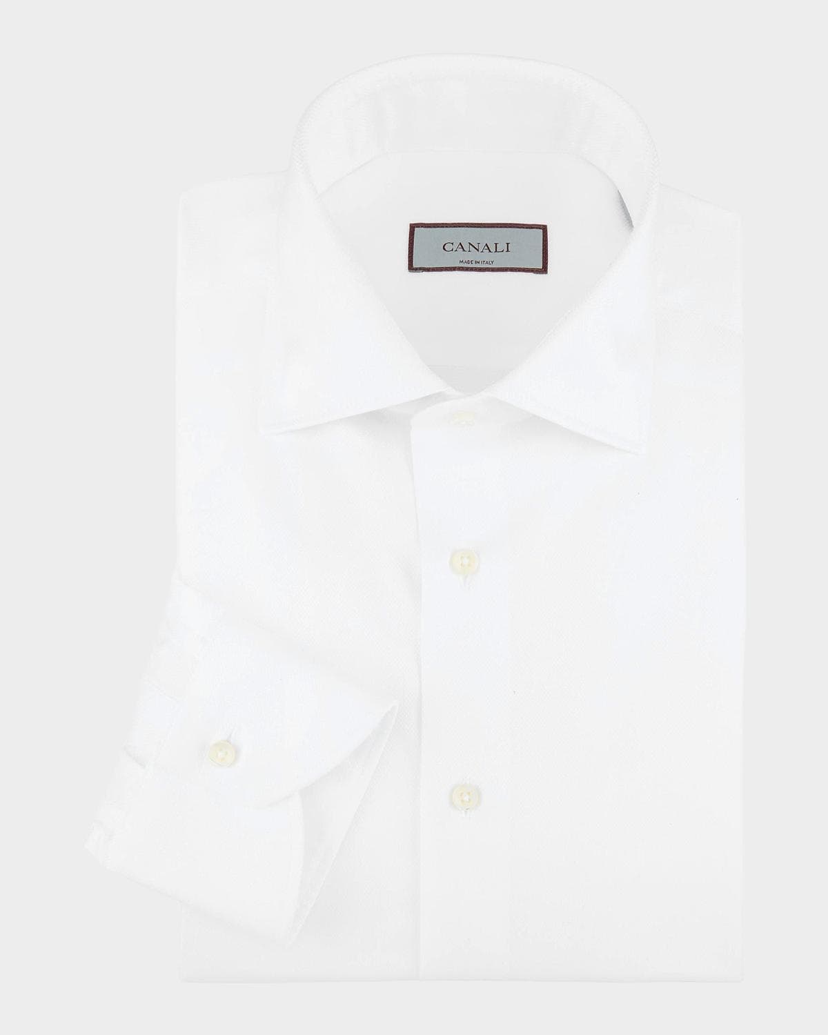 Canali Men's Textured Wool Modern-Fit Dress Shirt