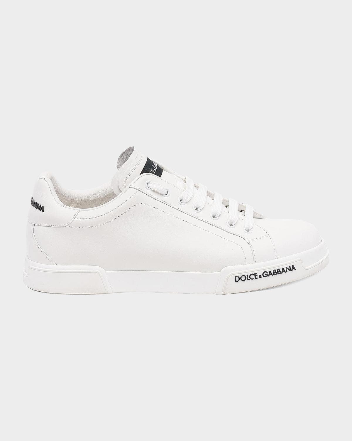 Dolce & Gabbana Men's Portofino Leather Low-Top Sneakers