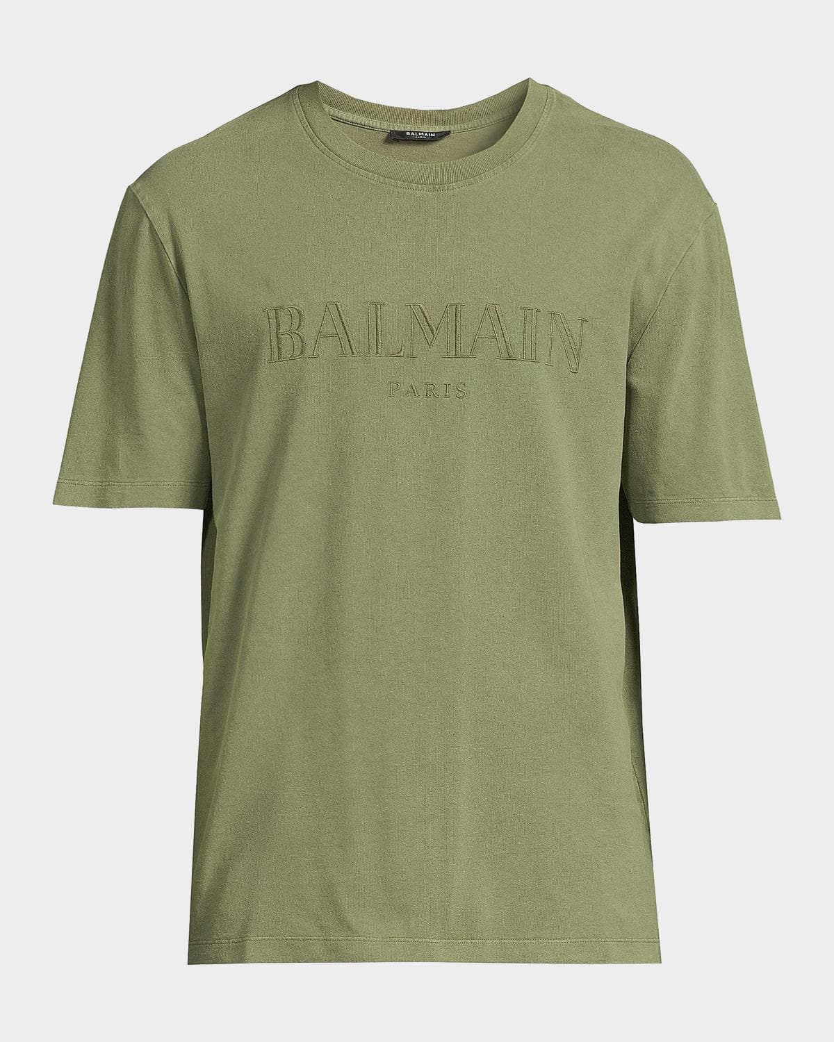 Balmain Logo-Embroidered Cotton T-Shirt