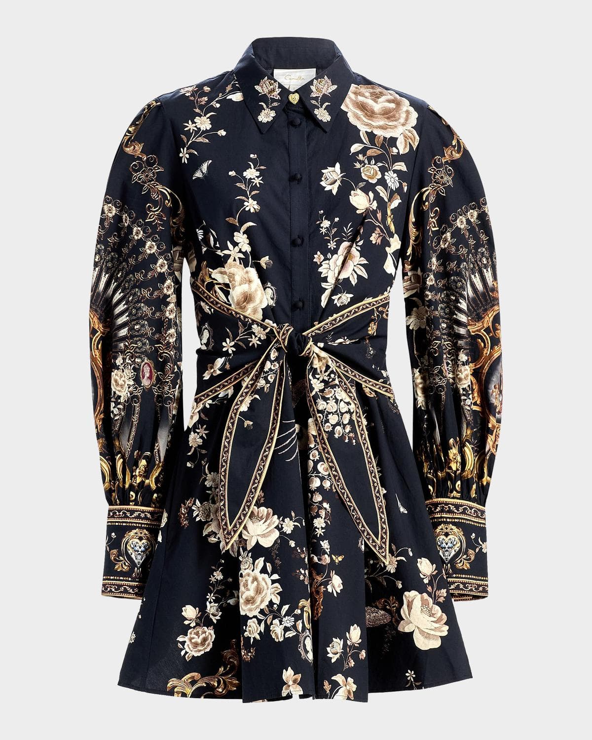 Camilla Flamenco Folklore Cotton Shirtdress