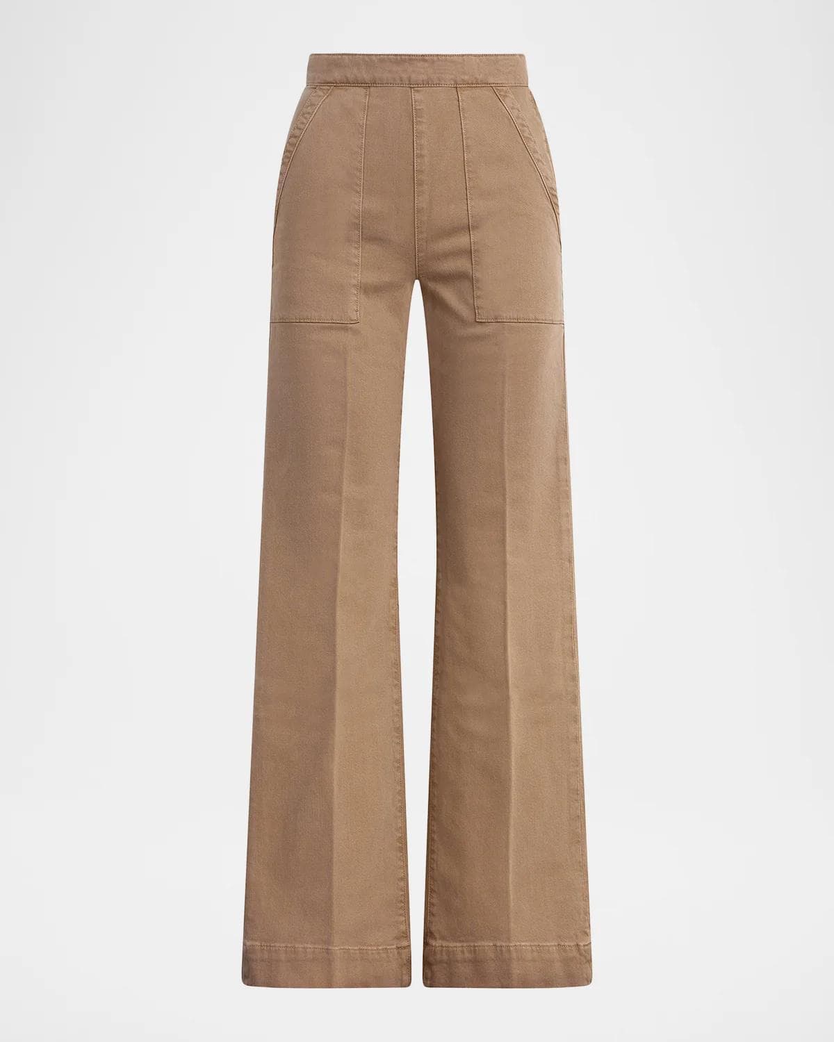 Joe's Jeans The Side Zip Wide-Leg Stretch Denim Pants