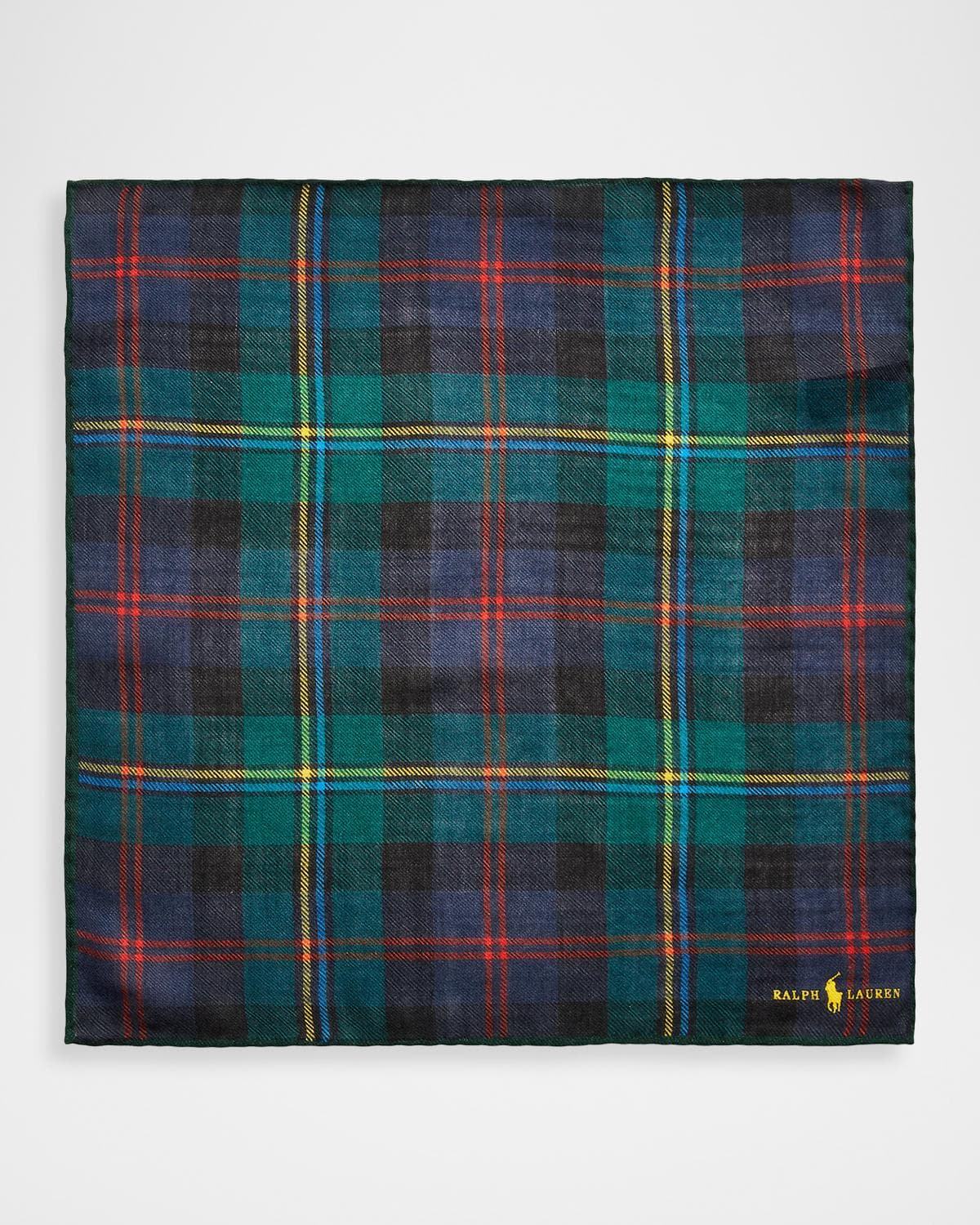 Polo Ralph Lauren Men's Tartan Wool Pocket Square