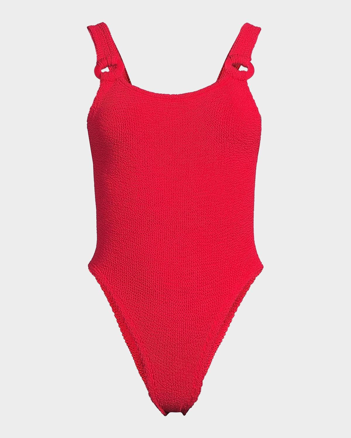 Hunza G Domino Circle-Insert One-Piece Swimsuit