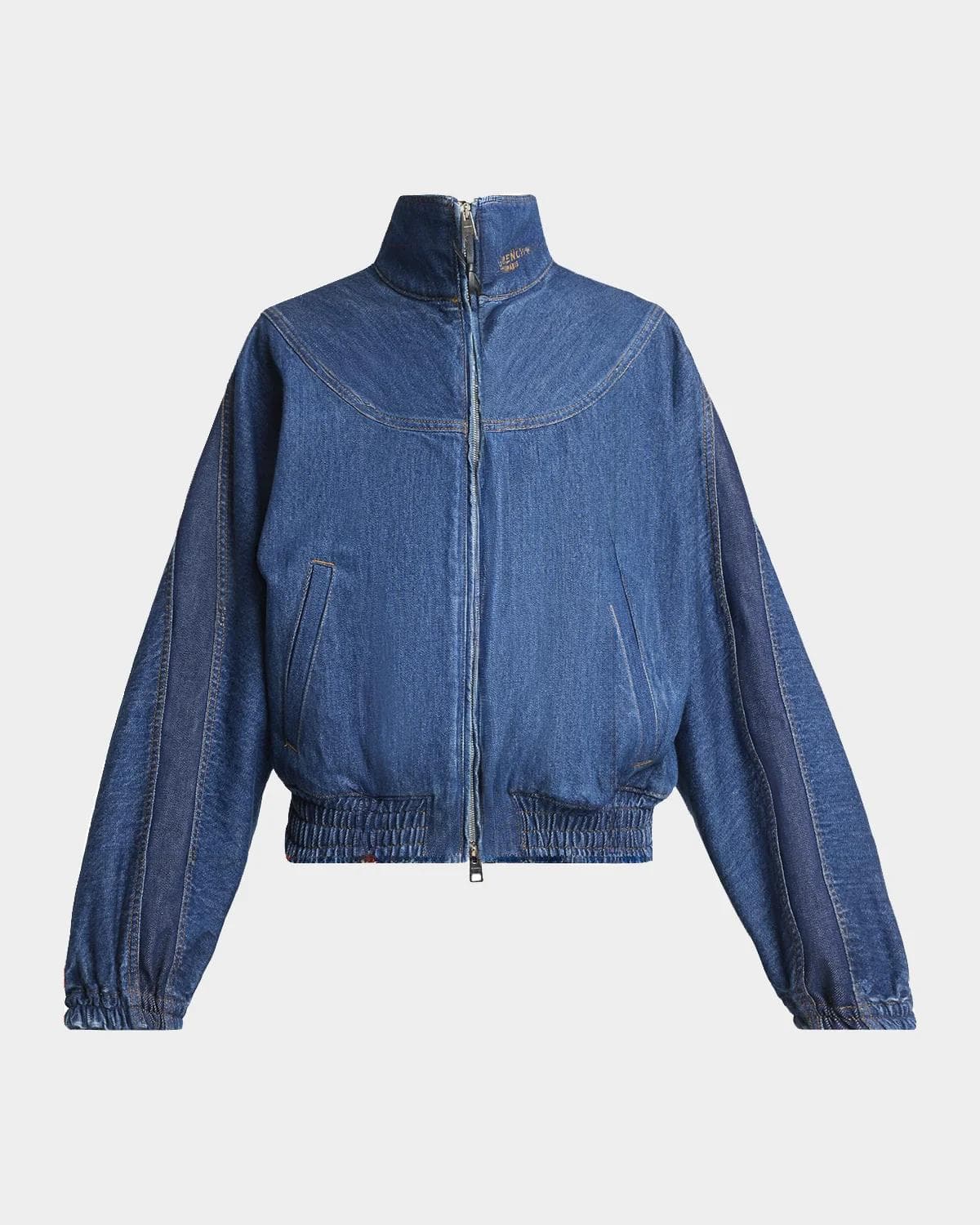 Givenchy Paneled Denim Bomber Jacket