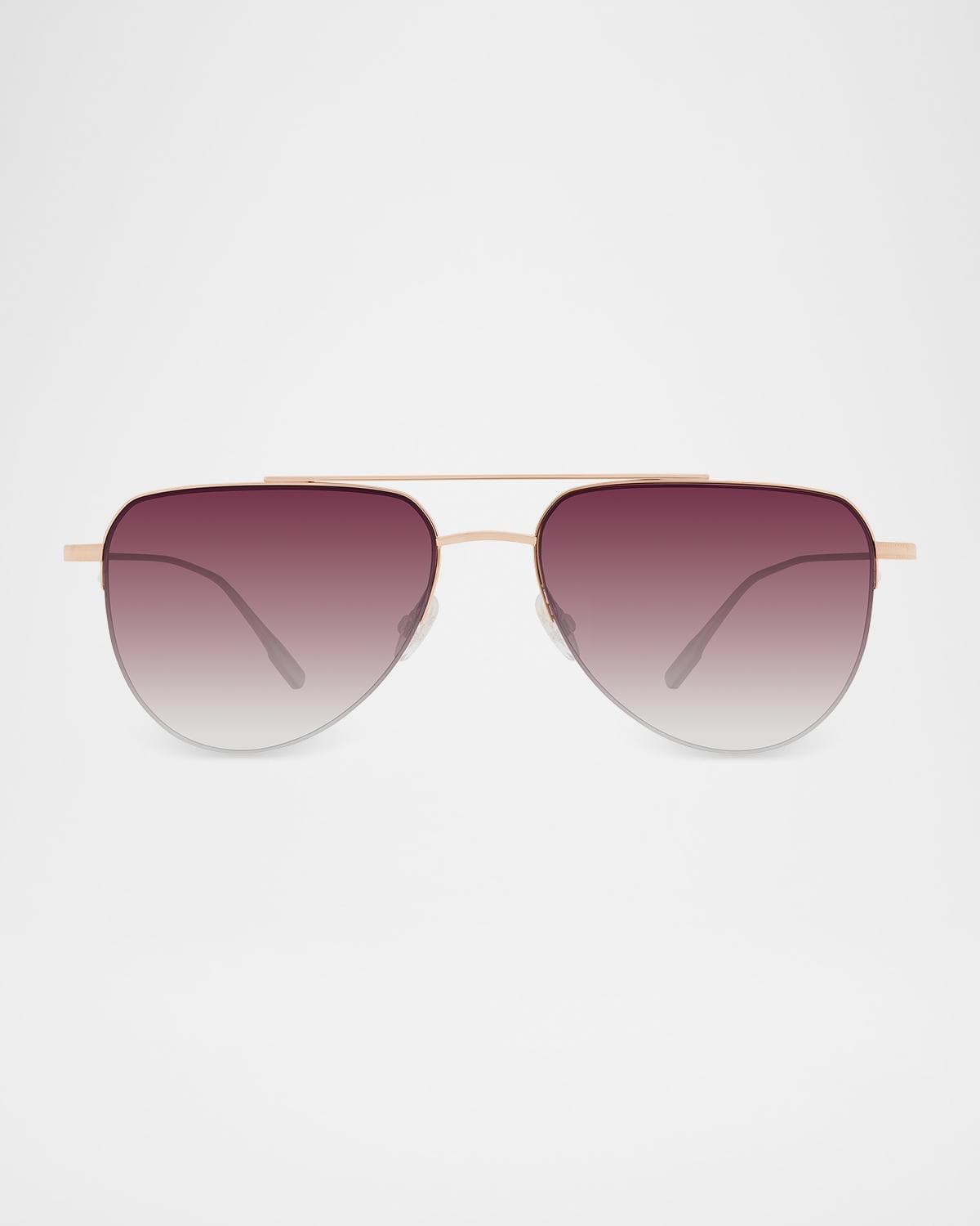 Barton Perreira McNair 55mm Titanium Aviator Sunglasses