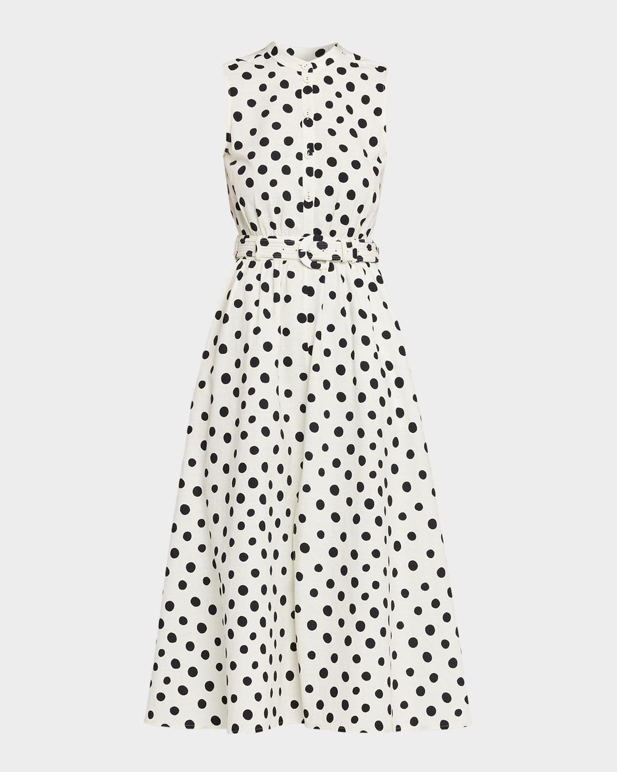 Saloni Jill Polka-Dot Midi Dress