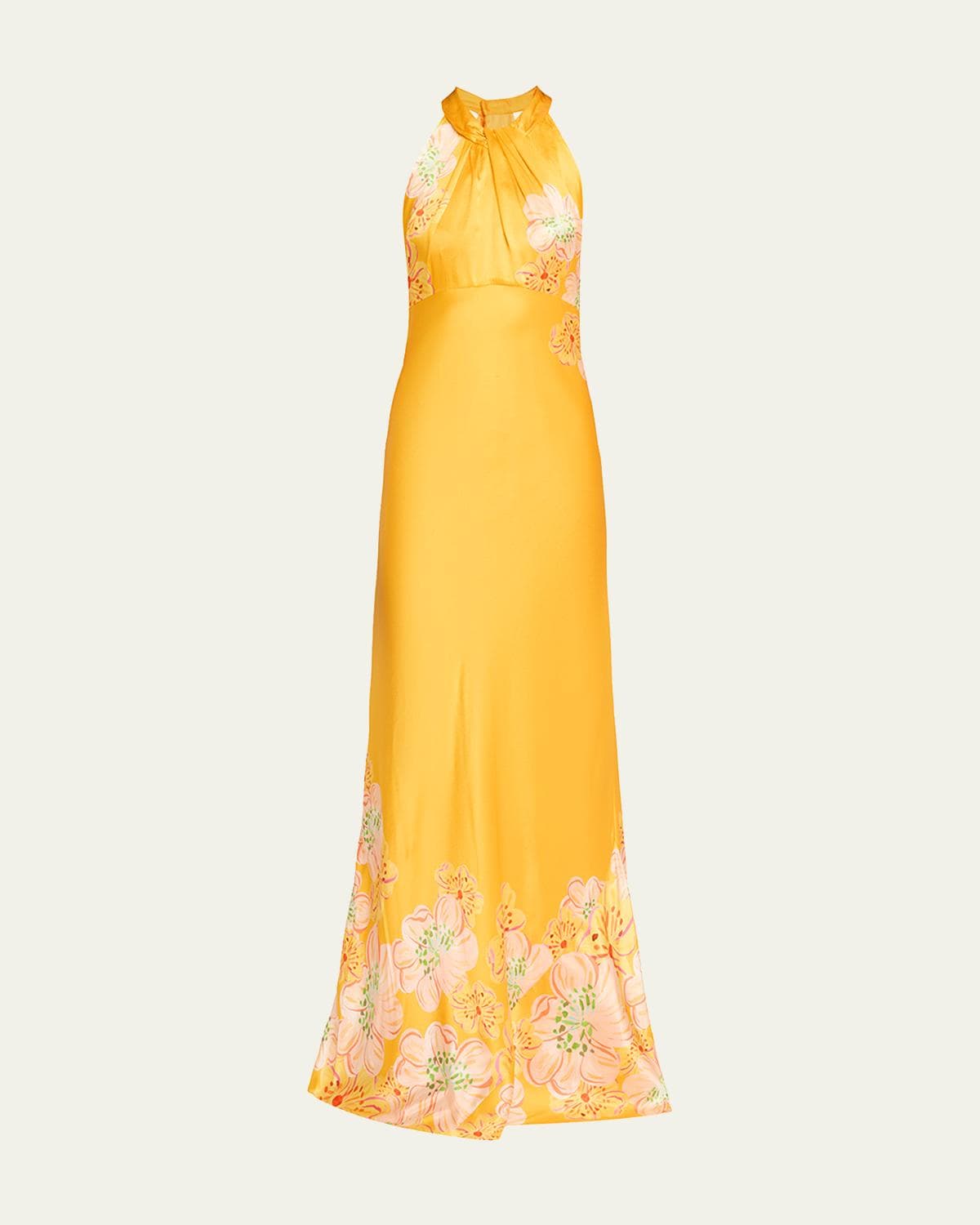 Saloni Cozette Floral Silk Dress