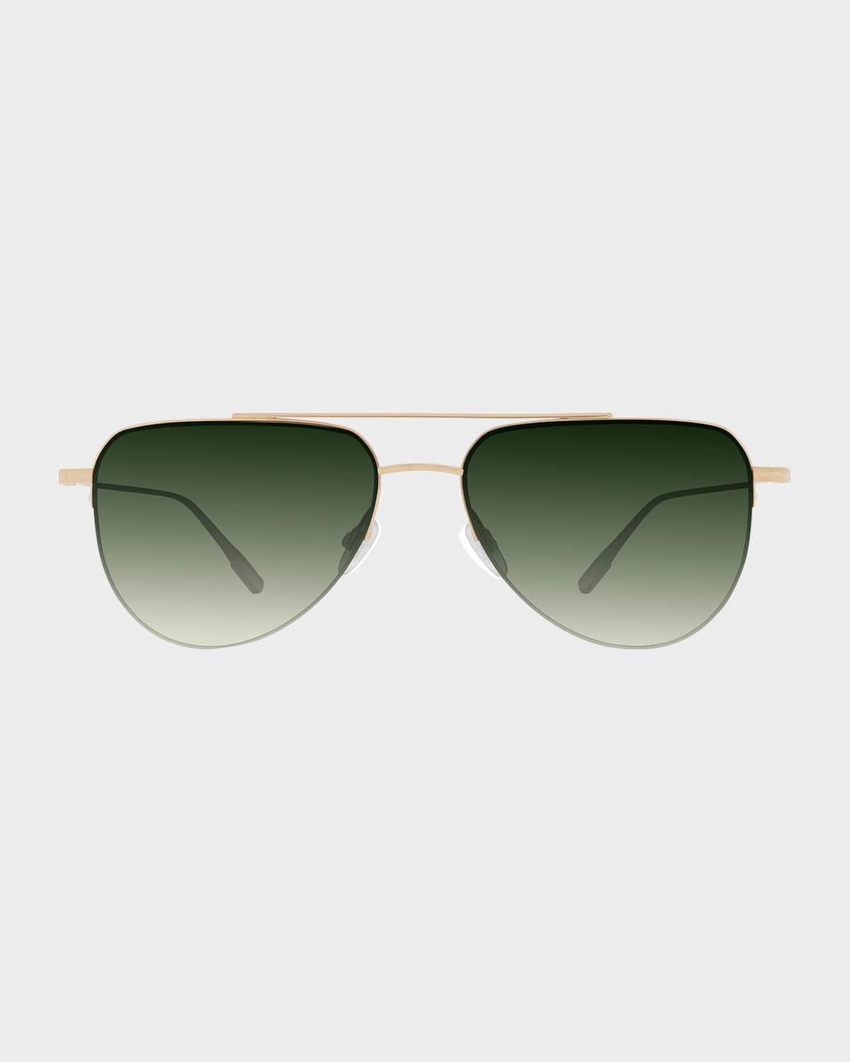 Barton Perreira McNair 55mm Titanium Aviator Sunglasses