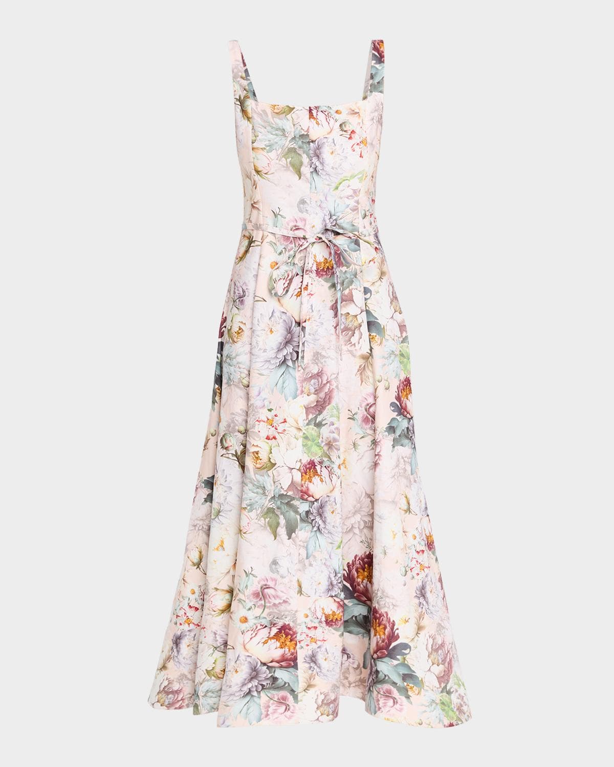 ALICE + OLIVIA Polly Seamed Flared Midi Dress
